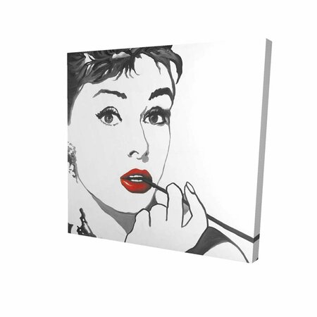 FONDO 32 x 32 in. Audrey Hepburn Outline Style-Print on Canvas FO2792041